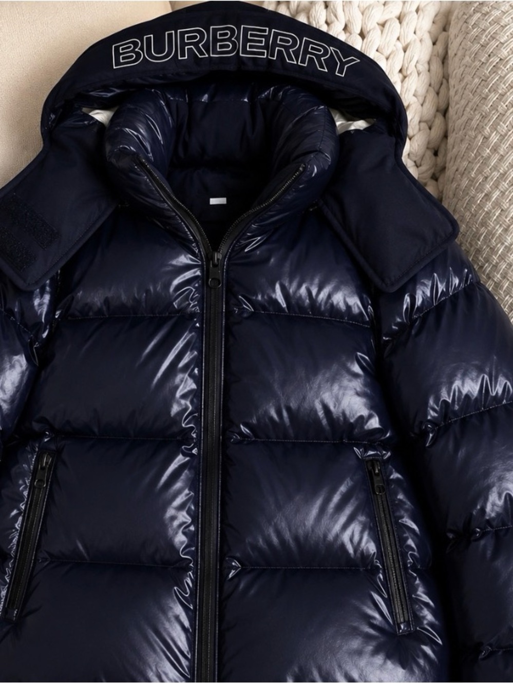 Burberry Navy Puffer Jacket